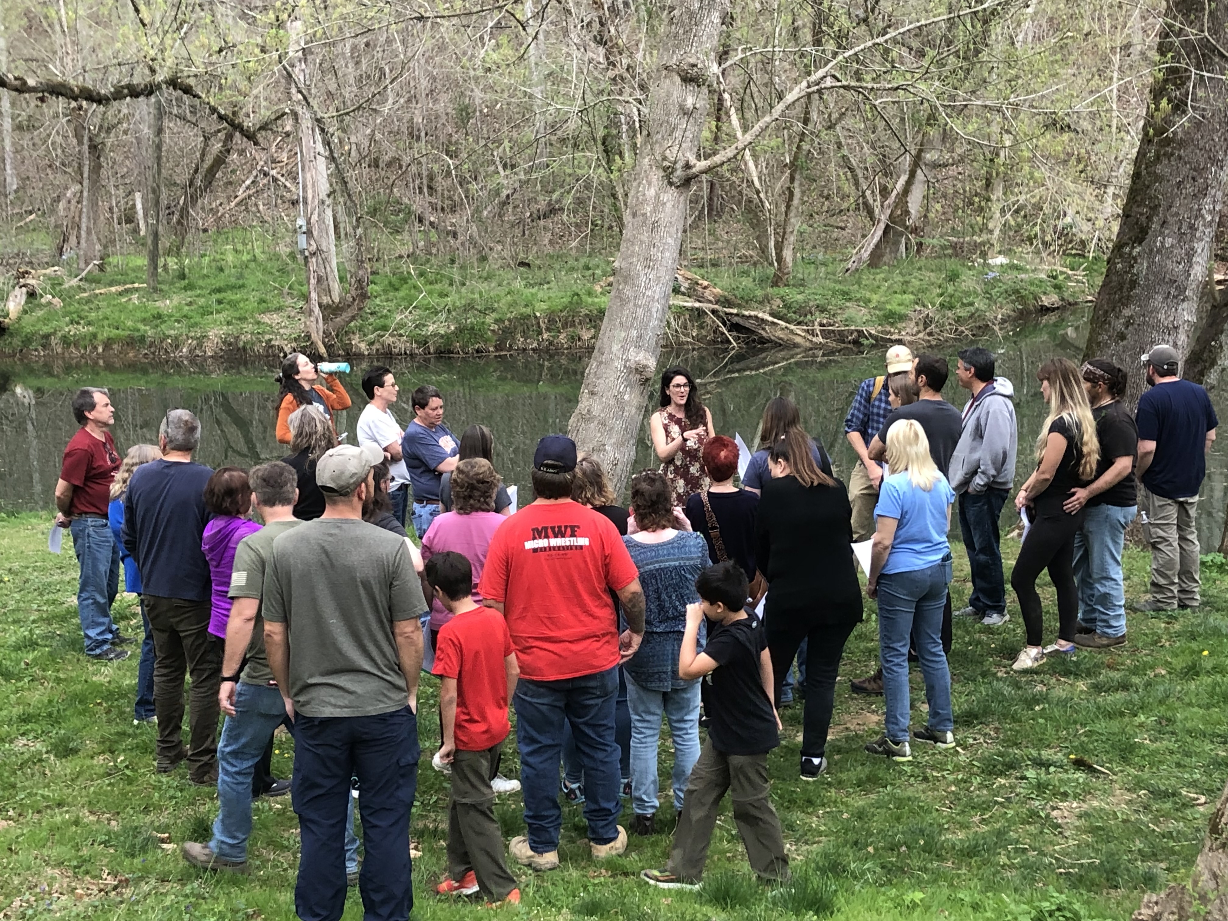 AHA members foraging at Amis Mills, Rogersville Tennessee